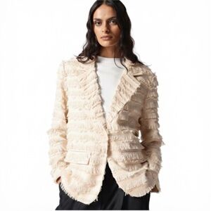 & Other Stories Fringed Cream Blazer Size Small New With Tags!
